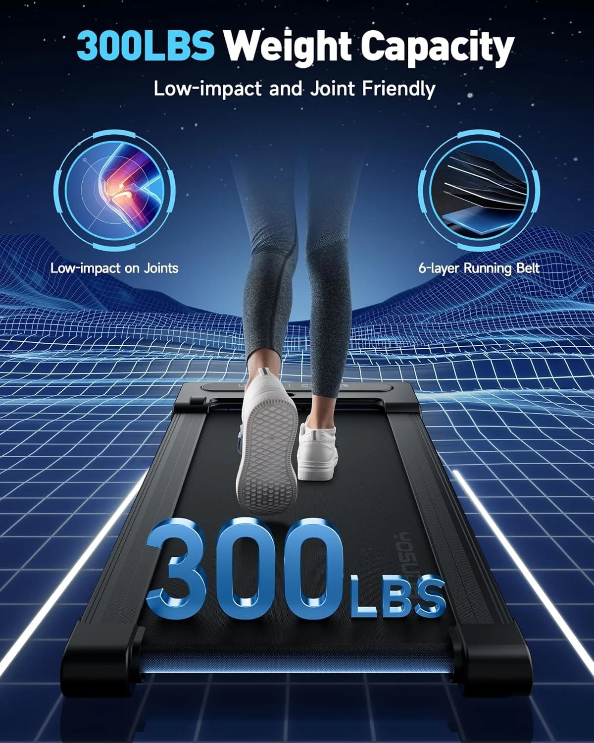 Electric Walking Desk Exercise Treadmill, Black, 350 Lb